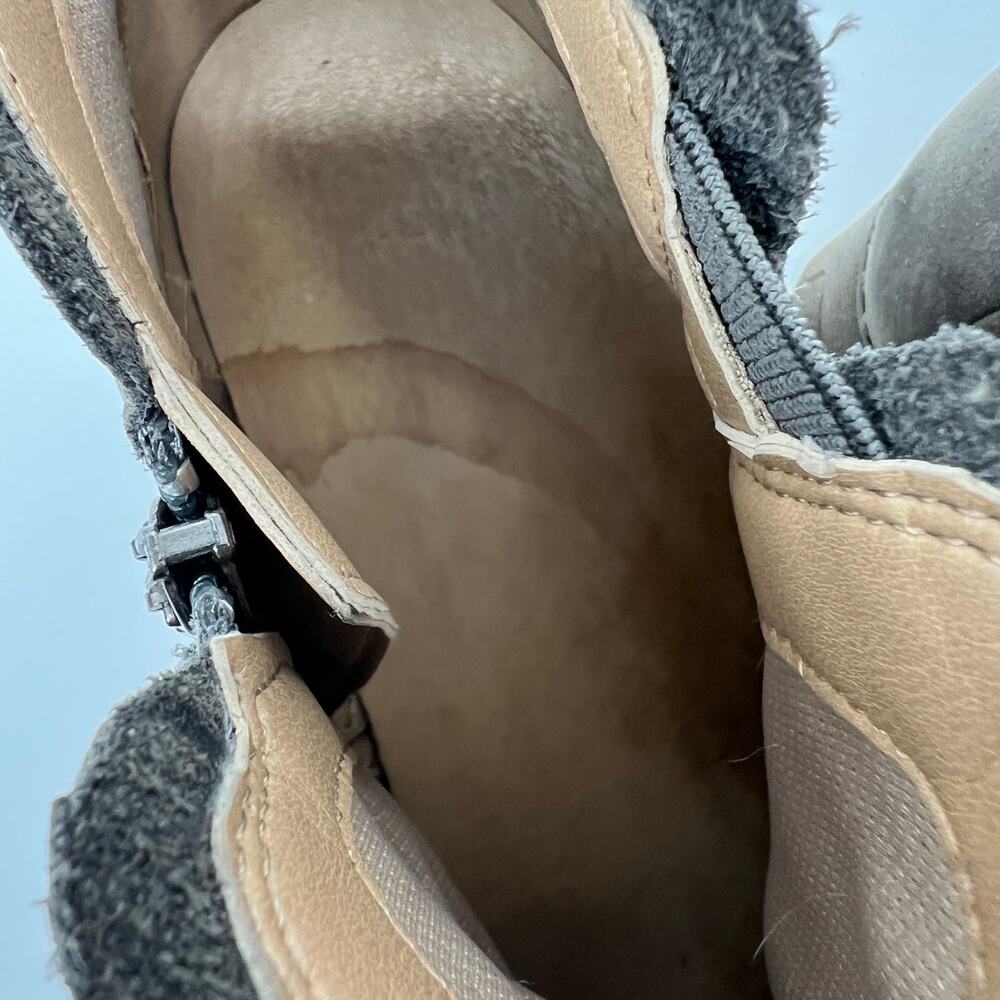 Dansko Caley Wedge Bootie Womens EU 41 US 10.5-11 Gray Nubuck Leather Ruched - Picture 11 of 15